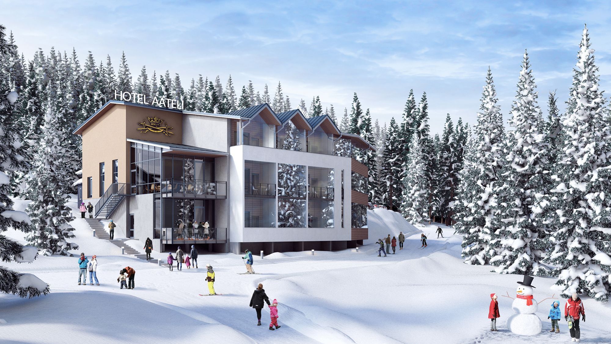 Hotel Aateli Hillside Vuokatti Dış mekan fotoğraf